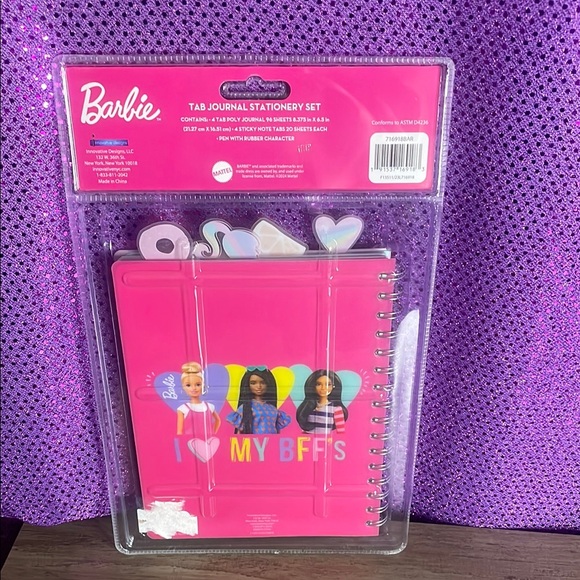 Barbie Pink Tab Journal Stationery Set - Picture 4 of 4